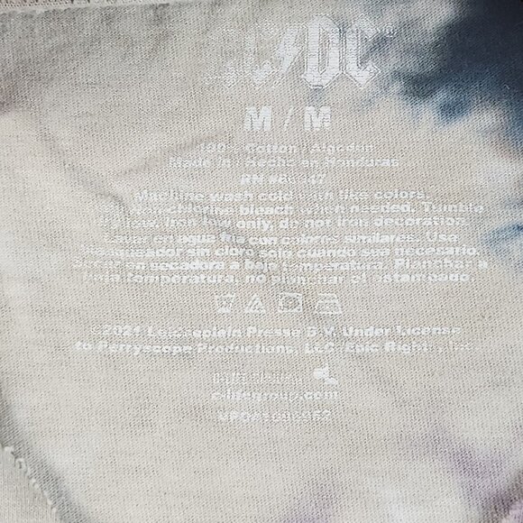 ACDC High Voltage Music Rock Band Purple Tie Dye T-Shirt Women’s Medium V-Neck - Picture 8 of 9